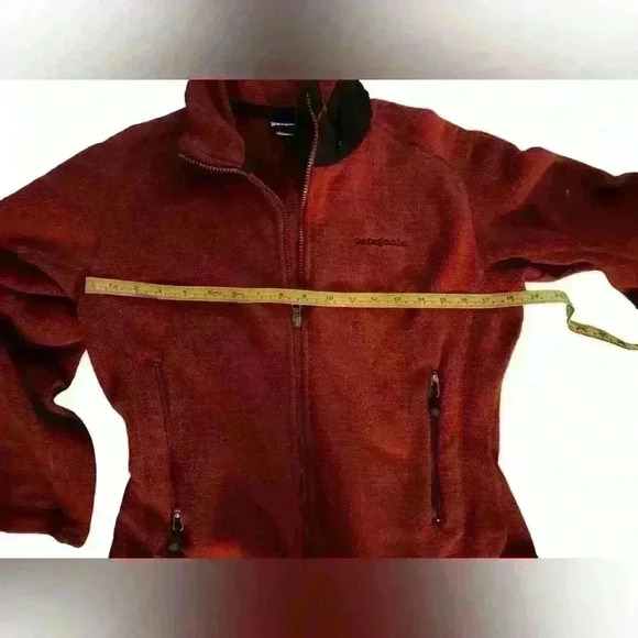 Patagonia Sz S Red Fleece Full Zip Pockets Long Sleeves Gorpcore Active - Picture 3 of 6